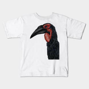 Southern Ground Hornbill Illustration Kids T-Shirt